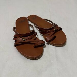 Gigi Beach House Women’s Brown Strappy Flat Sandals